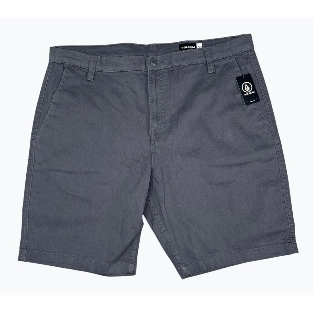 Volcom Mens Road Trip Shorts  Charcoal Cotton Blend Casual Wear Size 38